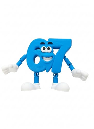 Genérico Brainrot 67 Six Seven Figurine articulée Brainrot Viral - Fabriquée en PLA biodégradable, 10 x 8 x 2 cm - Jouet décoratif écologique