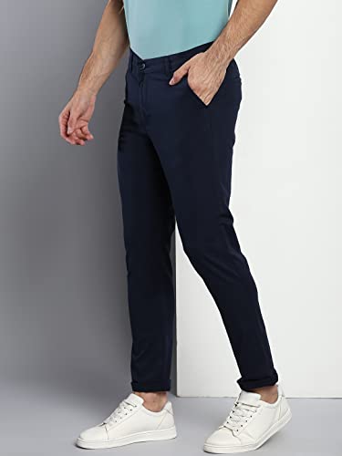 Aachall Men's Regular Casual Pants - Navy(38)4
