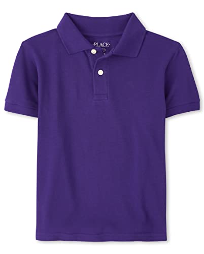 The Children's Place Boys Short Sleeve Pique Polo,Regal Violet,XS_(4H)
