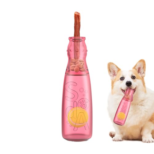 キューキー鳴るペットボトルおもちゃ - かわいい きしむ 破壊できない 犬用 噛む おもちゃ - 取って遊び 子犬用噛むおもちゃ 豊富化 刺激 歯磨き エンターテイメント お留守番 ご褒美 退屈解消 運動 - 投遊び運動トレーニング