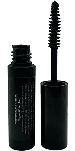 Mom's Secret 100% Natural Mascara Black, Organic, Vegan, Paraben & Gluten Free, Strengthens & Volumes, Stays on all day, Made in the USA, 0.25 ounce