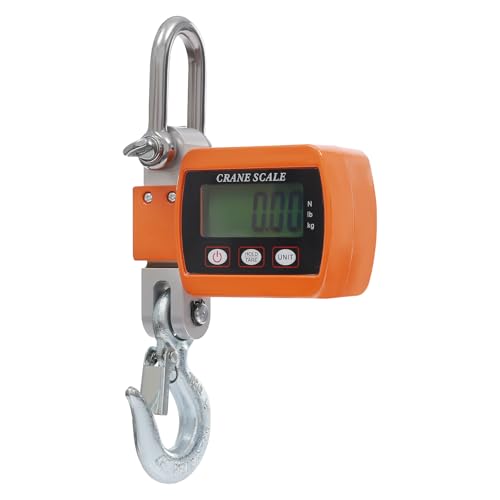 Báscula de grúa digital portátil, minibáscula de grúa, pantalla LCD, pantalla LCD, pantalla HD, LCD, capacidad máxima de carga 300% F.S, para almacenamiento de materiales, acero, materias primas,