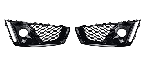 Rejilla de radiador 1 Par S-Lines S4 Coche Luz Antiniebla del Parachoques Delantero Lámpara Parrilla Panal para Audi A4 B9 S-Lines S4 2019-2020 Negro Rejilla de Coche