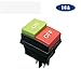 10pcs Portable Washing Machine Push Button Switch Four-Legged 2 Position ON-Off Red Green Black Car Washer 16A Silver Contact(10pcs Red Green)