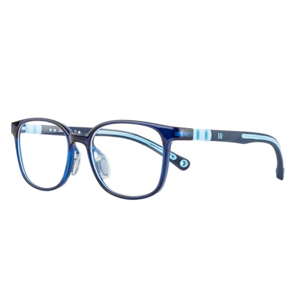 Image of LILPLANET Kids Computer Glasses: Matte Grey Transparent Full Rim Round Kids Hooper Digi Hooper-C3 | Rectangle Frames - TRD-105