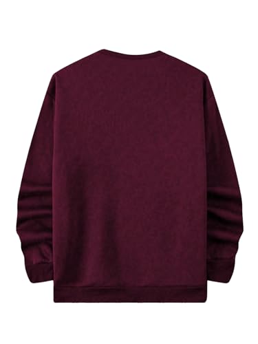 SOLY HUX Men's Letter Graphic Sweatshirt Crewneck Drop Shoulder Long Sleeve Casual Pullover Tops2
