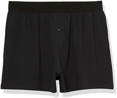Amazon Essentials Men's Cotton Jersey Boxer Short (Available in Big & Tall), Pack of 5, Black, X-Large