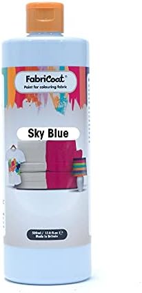 FabriCoat Fabric Paint - Used for Restoring or Changing the Colour of Upholstery, Soft Furnishings, Car Interiors, Clothing, & Footwear. (250ml, Hawaiian Blue)