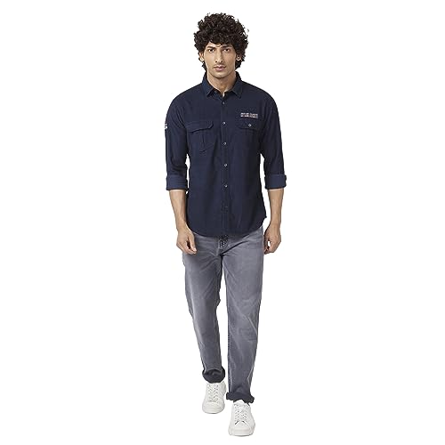 Image of Spykar Men's Ricardo Straight Fit Mid Rise Casual Jeans