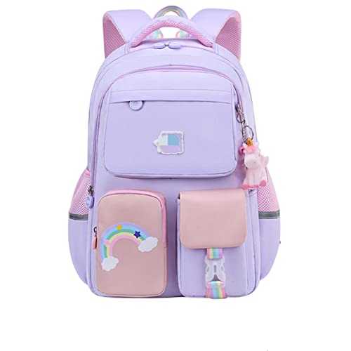 Sac à dos pour enfants violet motif arc-en-ciel pour une rentrée pleine de joie