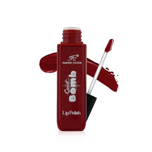 Image of Fashion Colour Sweet Bomb Lip Polish | Lip Gloss For Women | Upto 16 Hours | Matte Finish With Quick Dry Feature Gives you Vibrant Look | Available in 19 Shades Choose Your's | (Vivid Red, 4ml)