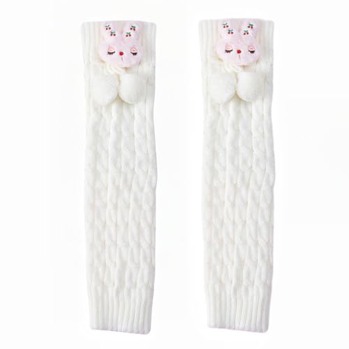Lolita knitted Leg Warmers for Women Teen Girls Kawaii Japanese Harajuku High Boot Socks Long Leg Cover Stockings