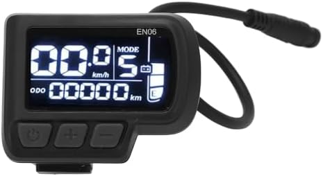 Saluaqui 6 Pin Display Screen e Bike Electric Bike Hiboy Electric P6 Display EN06 LCD Meter Speedmeter with Light Connector 6Pin Wire for 24V 36V 48V 60V BIK