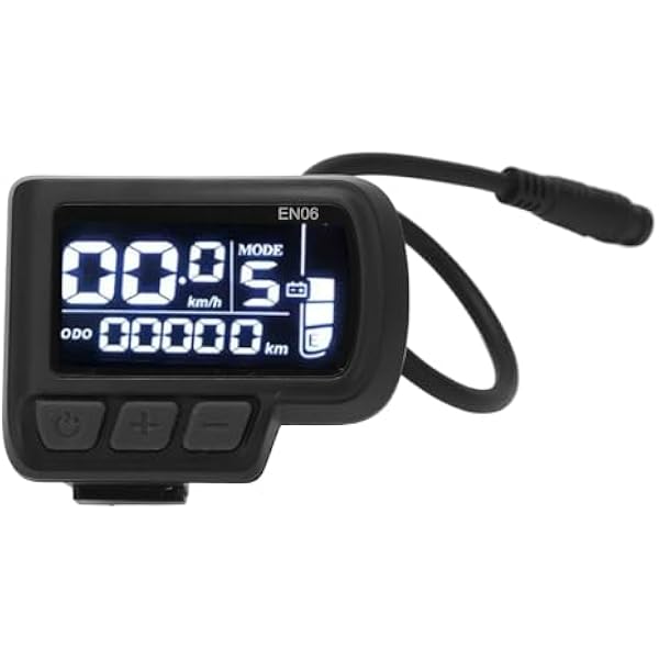 Wyświetlacz LCD do Roweru Elektrycznego, Kompatybilny 24 V-60 V, materiał ABS, Duży Ekran, Interfejs Reflektora, do Kierownicy 22,2 Mm, z wodoodporną konstrukcją