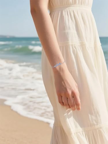 Dorunmo Turtle/Wave/Starfish/Butterfly/Hummingbird/Cardinal Bracelet 925 Sterling Silver Infinity Ankle Bracelets for Women Jewelry for Wife Girlfriend Mom Her2