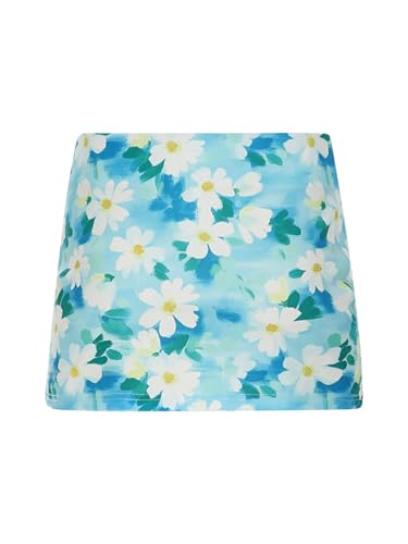 Jelory Womens Summer High Waist Bodycon A Line Mini Skirts Floral Print Casual Beach Vacation Short Skirt3