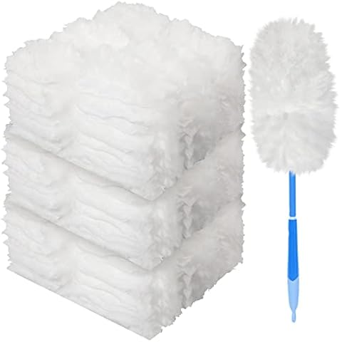 Duster Refills Bulk Disposable Replacement Duster Refills Replacement Head for Cleaning Home, Office, Blinds, Ceiling Fans, Furniture and More (White, 150 Pcs) Cover