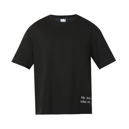 Image of Spykar Men's Oversized Round Neck Half Sleeve Solid Casual T-Shirt