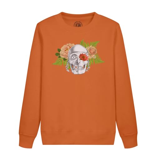 Sweatshirt enfant squelette fleurs Mexico pull biologie ancienne