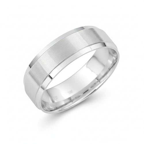 Bijouxenvogue Alliance Or Blanc 18k Largeur 6mm Taille 68