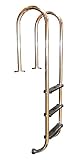 Para piscinas integrados Acero inoxidable Piscina Escalera estrecha Holm Socket de 3 niveles ancla