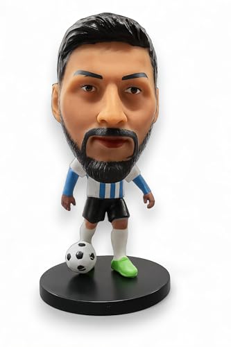 Image of Gifts- Messi Action Figure Football Player Figurine | Soccer Star Collectible with Ball | Desk Decor Toy for Sports Fans & Kid