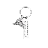 Long Distance Relationship State Map Keychain Gift I Love You More Than The Miles Between Us (New...