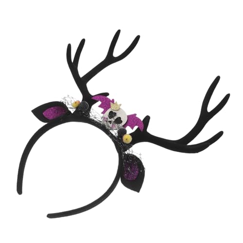 Gatuida Diadema de Cuernos de y para Mujer Tocado Festivo con Alas de Encaje Accesorio para Cosplay y Fiestas de Halloween