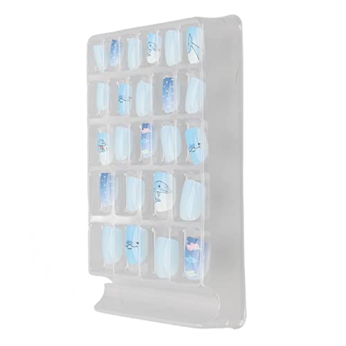 Unha Postiça Infantil, Material ABS Suave para Pressão, Ponta de Unha Artificial Infantil, Pré-colad