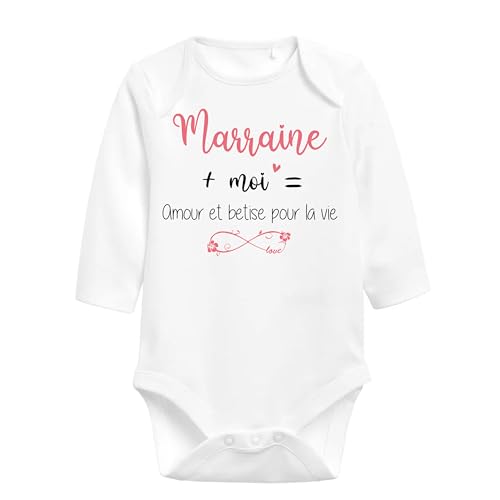 Lalasol Body Bébé Garçon ou Fille Marraine Et Moi Idée Cadeau Naissance Fille ou Garçon Noël...