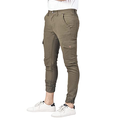 Soroor Cargo Joggers for Men - Slim Fit Cuffed Cargo Pants, Stylish Joggers for Men | Pique Stretch Cotton Mens Jogger4