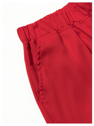 SweatyRocks Girl's Y2k Cargo Pants High Waisted Wide Leg Ruched Baggy Pants4