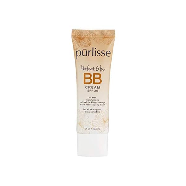 pÅ«rlisse Perfect Glow BB Cream SPF 30: Clean & Cruelty-Free, Medium Flawless Coverage, Hydrates with Jasmine | Light Medium 1.4oz