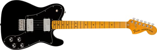 Fender GLM^[ American Vintage II 1975 TelecasterR Deluxe, Maple Fingerboard, Black n[hP[Xt