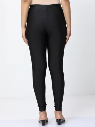 Image of Women's Nylon Shimmer Leggings | Ankle Length | Slim Fit | Stretchable Spandex Leggings | Shiny Finish | Casual Wear & Special Occasion
