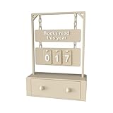 Jukeoiu Buch Zähler Schild,Buch Tracker Schild Dekoration | Lesezähler Aufhängbares - für Zuhause Bibliothek Klassenzimmer Büro Arbeitszimmer Schlafzimmer Bücherregal und Lehrer