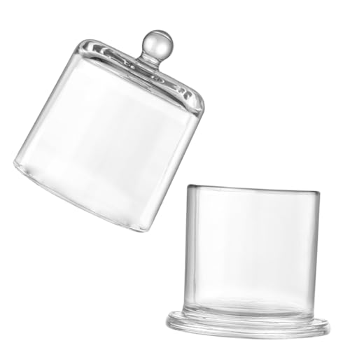 Alipis Barattolo Contenitore Per Bicchiere Per Candele in Vetro Barattolo Per Caramelle Bicchiere Decorativo in Cupola in Trasparente Barattoli Barattoli Per Caramelle