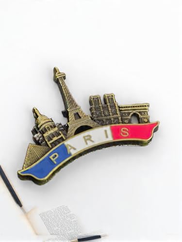 Image of DT DECTONE Regular Metal Fridge Magnet, Paris 3D Metal Magnet for Fridge, Study Table, Office Desk, Ideal Gift, Best Home Decor Item for Travel Enthusiasts, Pack of 1 (Paris 1)