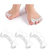RUGBOL 6 Pcs Toe Straighteners, Toe Separator Toe Spacers Pinky for Bent Toes Little Toe Straight...