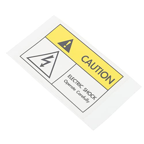 VOSAREA 1pc Electric Shocks Warning Sticker Caution Label Decal for Electrical Safety Easy to Apply Lightweight Design for Industrial Equipment Warning Sign for