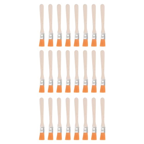 uxcell 24 brosses peinture 5" nylon doux poignée bois