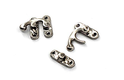 Image of Pack of 20 pcs of Antique Vintage Latch Nickel-Plated Color Left Swing arm Buckle Hook Lock hasp