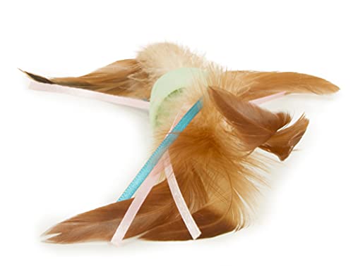 SmartyKat Flutter Roller Feather & Ribbon Chase Cat Toy - Green, One Size - Thumbnail 7