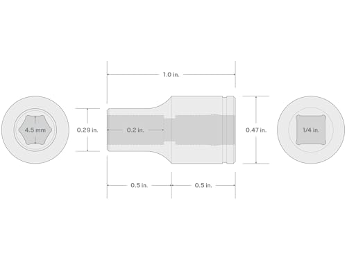 Image of TEKTON 1 /4 Inch Drive x 4.5 mm Shallow 6-Point Socket | SHD02103