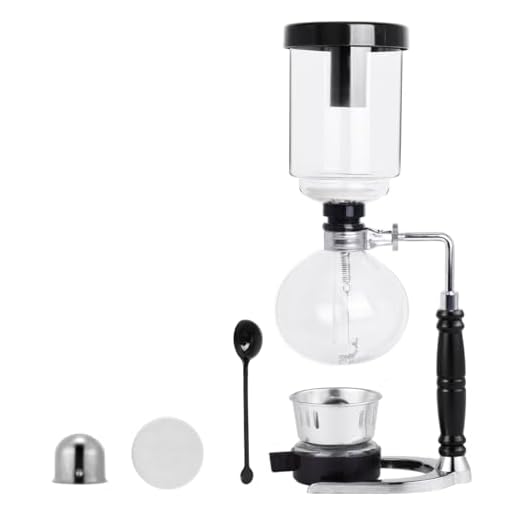 YUCHENGTECH Siphon Syphon Coffee Maker Tabletop Glass Siphon Pot Glass Technica Syphon Coffee Maker Siphon Vacuum Coffee Maker(5 Cups(600ml))