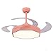 Produktbild Meetyou Deckenventilator, Variabler Frequenz Geladenen Ventilator Licht, Macaron Restaurant Kinder Deckenventilator Licht, Wohnzimmer, Schlafzimmer Unsichtbare Deckenventilator Licht,Pink