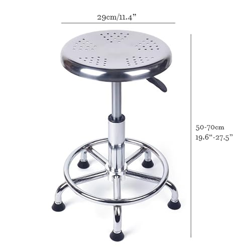 Tabouret roulant réglable hauteur inox solide et pivotant 360 - 6