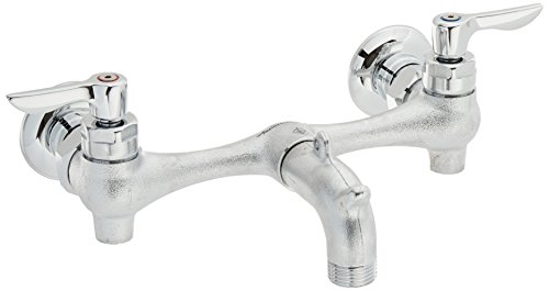 American Standard 8350.235.004 Exposed Yoke Wall-Mount Utility Faucet with Metal Lever Handles, Rough