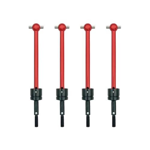 RC�X�y�A�p�[�c For Tamiya For TT-02B For DT03 TT02B RC Car 64mm �~�����[�g���A�b�v�O���[�h�p�[�c�A�N�Z�T���[ 4 ���� CVD �J���_���h���C�u�V���t�g�����[�g�R���g���[���Ԃ̕��i(Red)