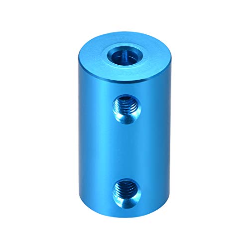 Uxcell 4Mm To 6Mm Bore Rigid Coupling Set Screw L25Xd14 Aluminum Alloy,Shaft Coupler Connector,Motor Accessories,Blue #TOP1
